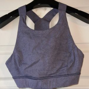 Lululemon 8 womans gray dots sports bra